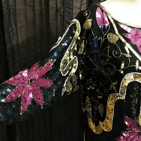 Medium Vintage Chanson D'Amour Sequin Top - Picture 5 of 8